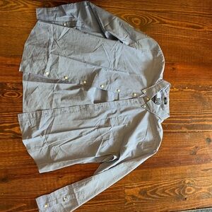 J. Crew Blue and White Casual Button Down Shirt